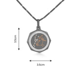 Taurus Zodiac Titanium   Pendant With Chain