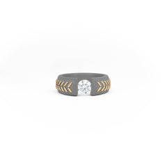 Arcane Men's Titanium Ring - Round Diamond