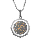 Leo Zodiac Titanium Pendant With Chain