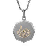 Leo Zodiac Titanium Pendant With Chain